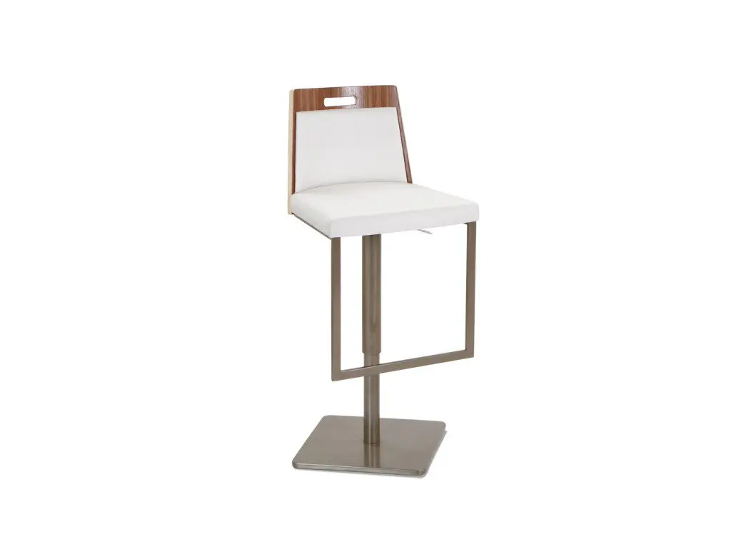 Sleek bar stool with metal base