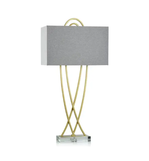 Stylish lamp with gold base