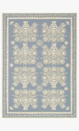 Elegant floral design on a blue background