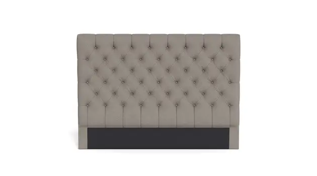 Elegant upholstered headboard, neutral color