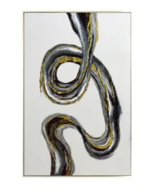Black and gold abstract art piece