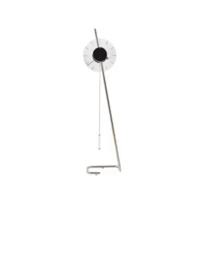 Contemporary clock with metal accents
