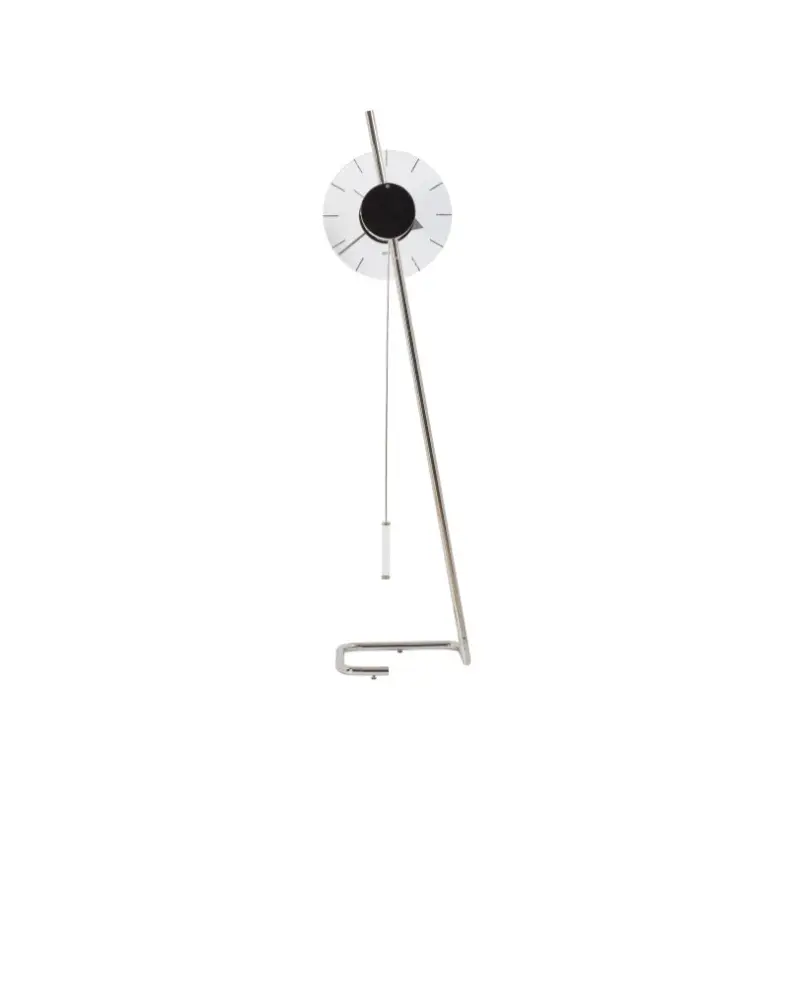 Contemporary clock with metal accents