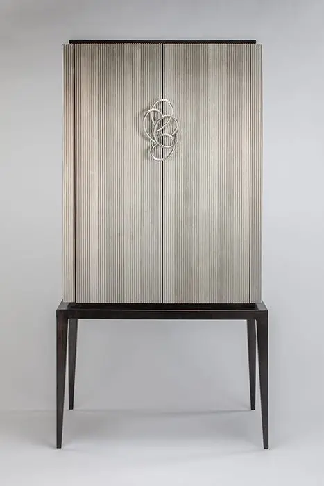 Modern tall cabinet on sleek legs