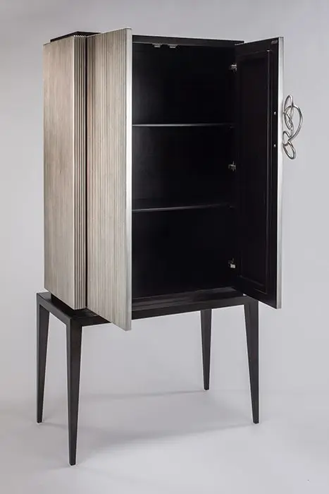 Elegant wooden cabinet in minimalist style