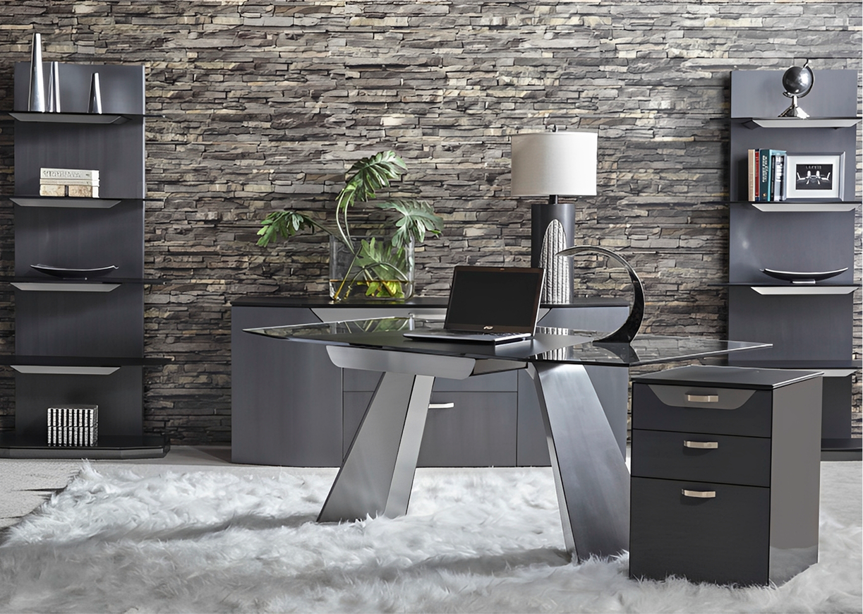 Modern office with sleek furniture