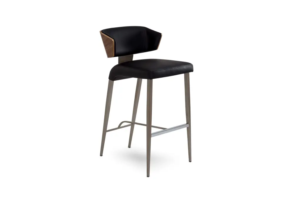 Modern bar stool with black seat