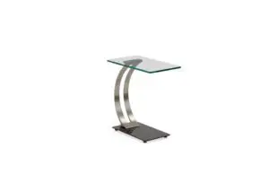 Modern glass-top side table