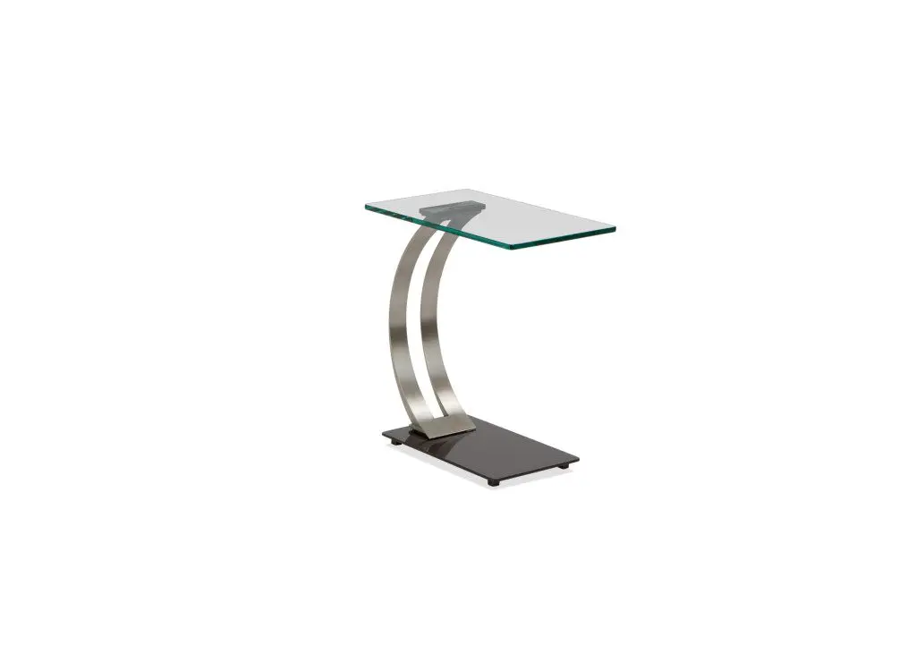 Modern glass-top side table