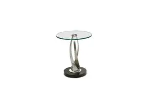 Sleek metal base table design