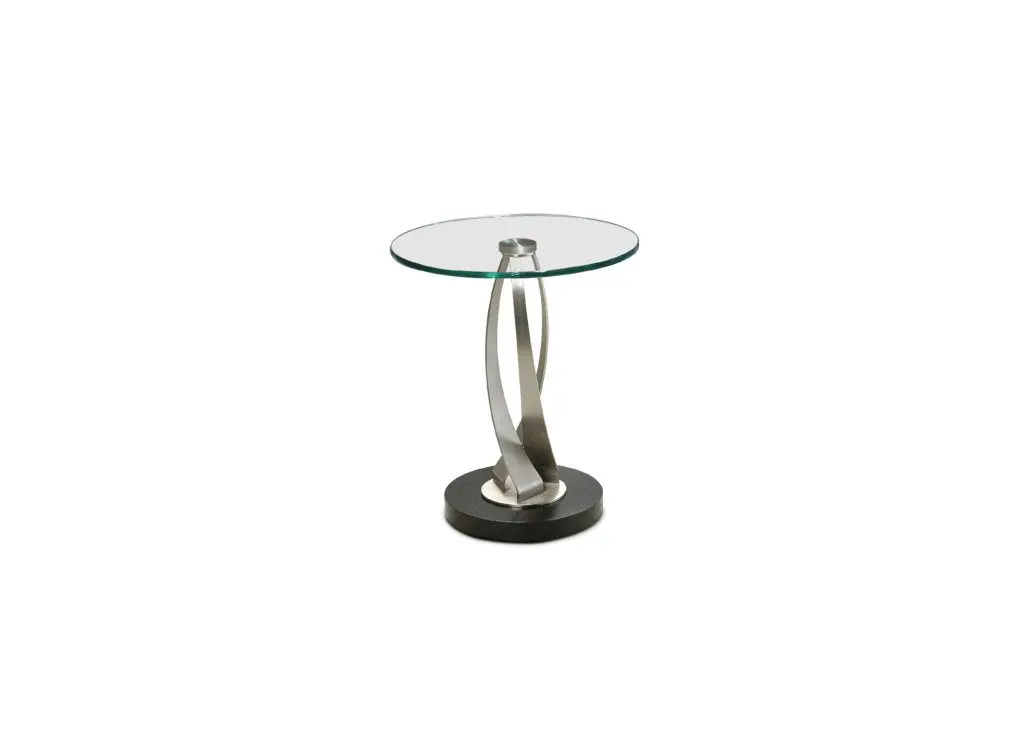 Sleek metal base table design