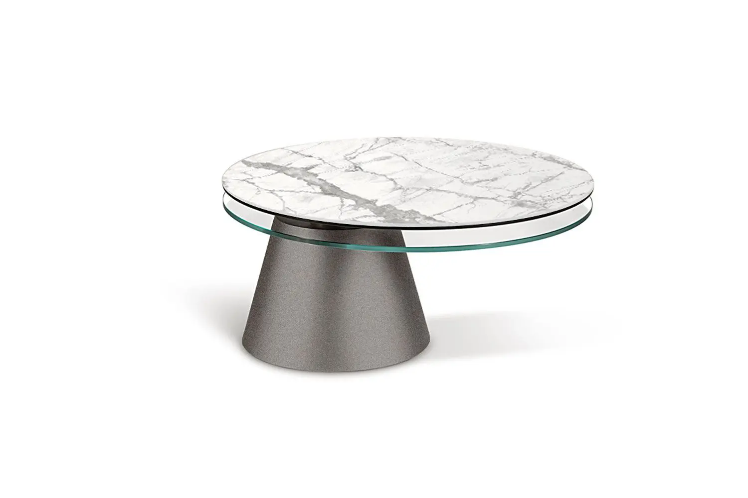 Contemporary coffee table with marble finish