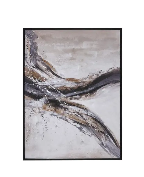 Abstract painting with swirling brushstrokes
