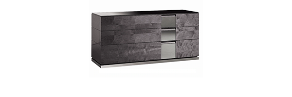 Modern dark gray dresser with drawers