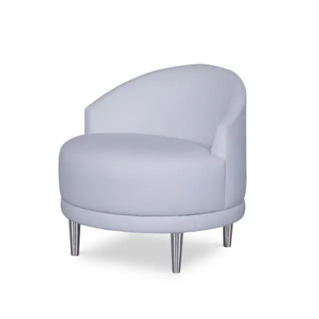 Round back chair with metal legs