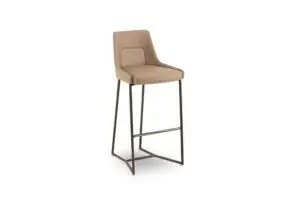 Stylish high-back stool with sleek design.