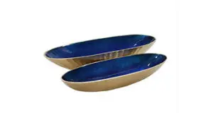 Elegant oval-shaped serving bowls