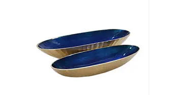Elegant oval-shaped serving bowls