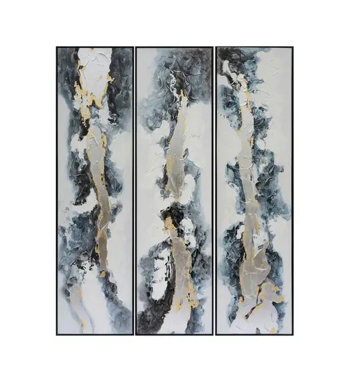 Modern abstract art in three panels