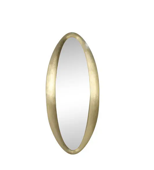 Elegant gold-framed oval mirror