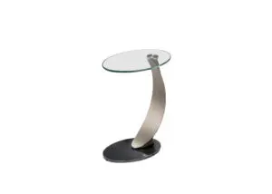 Modern glass-top side table