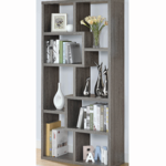 Contemporary Weathered Grey Bookcase