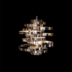 Hemispheres Silver Chandelier