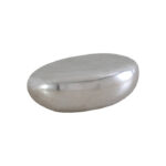 River Stone Coffee Table, Silver Leaf
