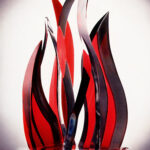 Fire & Ice Acrylic Sculpture