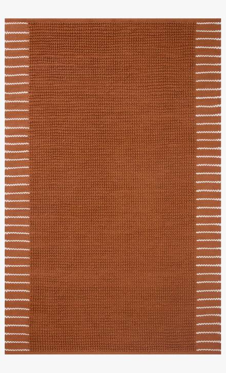 Textured brown area rug