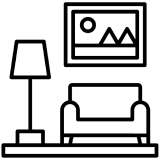 Simple film reel symbol on transparent background
